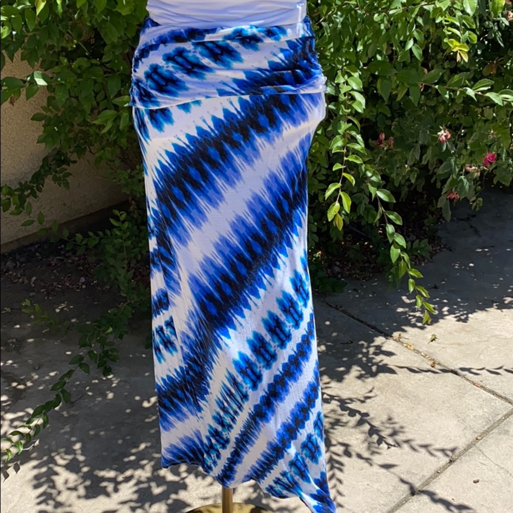 Tye-dyed maxi skirt